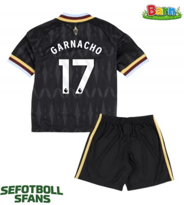Aston Villa Alejandro Garnacho #17 Bortaställ Barn 2026-27 Kortärmad (+ Korta byxor)